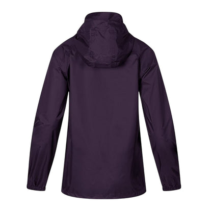 Purple - Back - Respect Womens-Ladies Packaway Waterproof Jacket