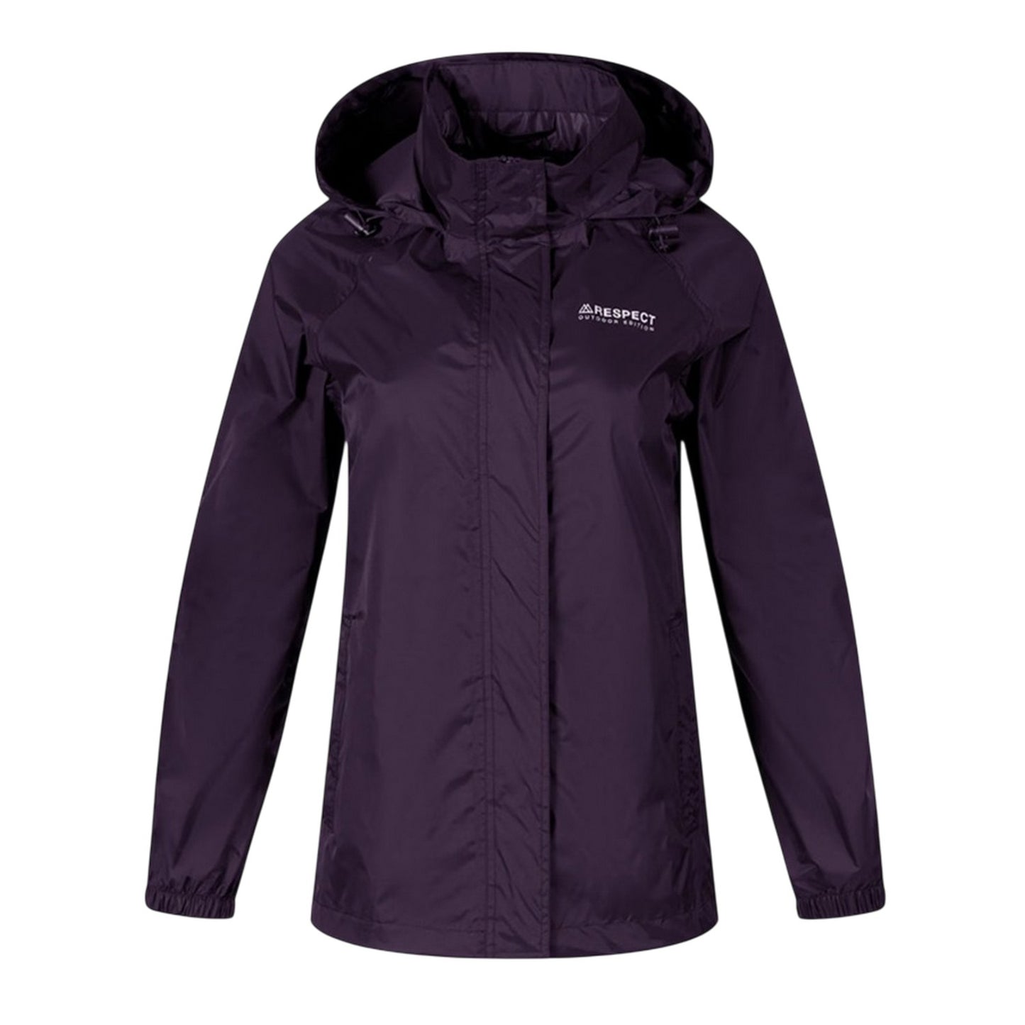 Purple - Side - Respect Womens-Ladies Packaway Waterproof Jacket