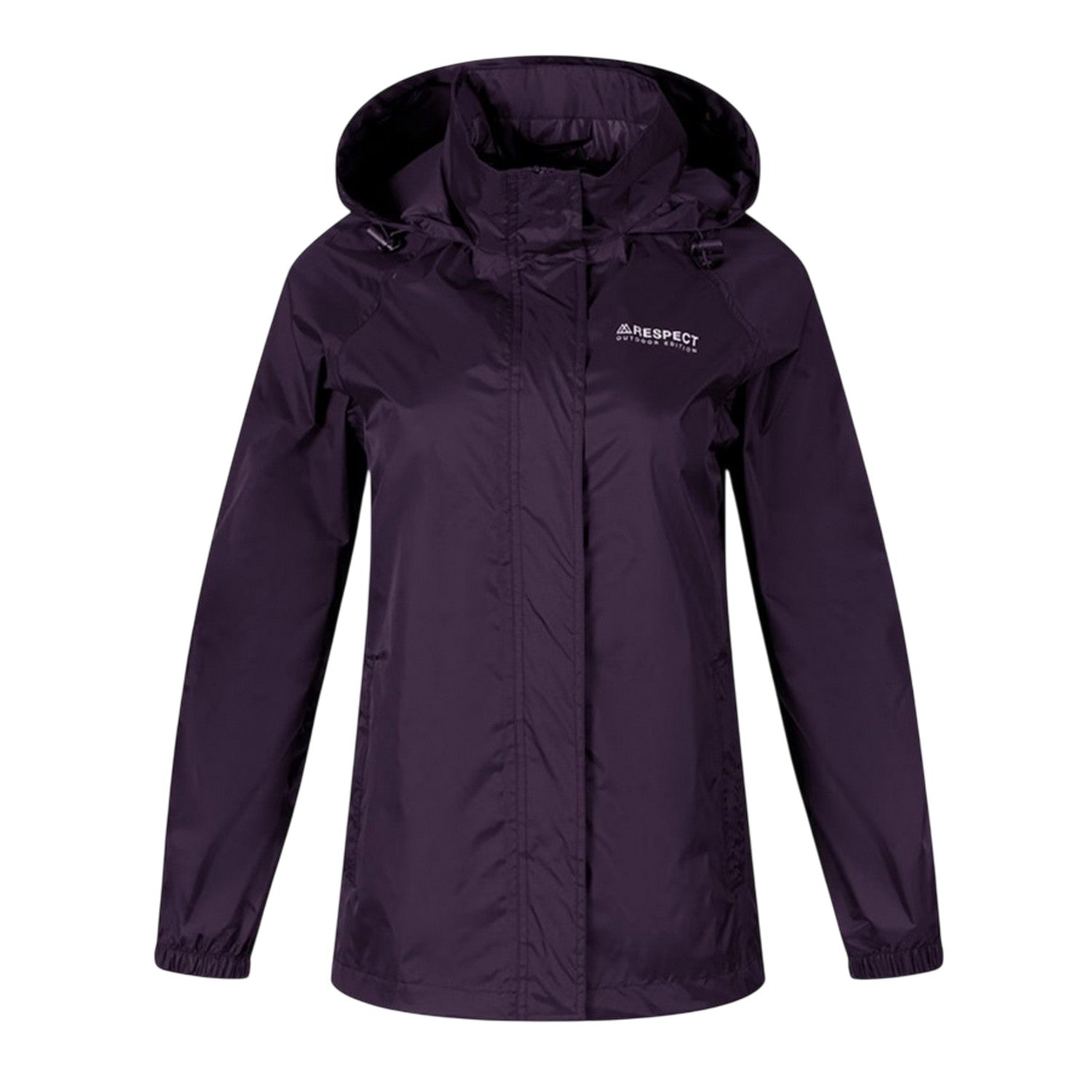 Purple - Side - Respect Womens-Ladies Packaway Waterproof Jacket