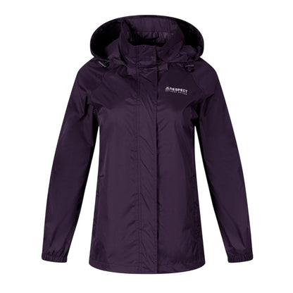 Purple - Side - Respect Womens-Ladies Packaway Waterproof Jacket