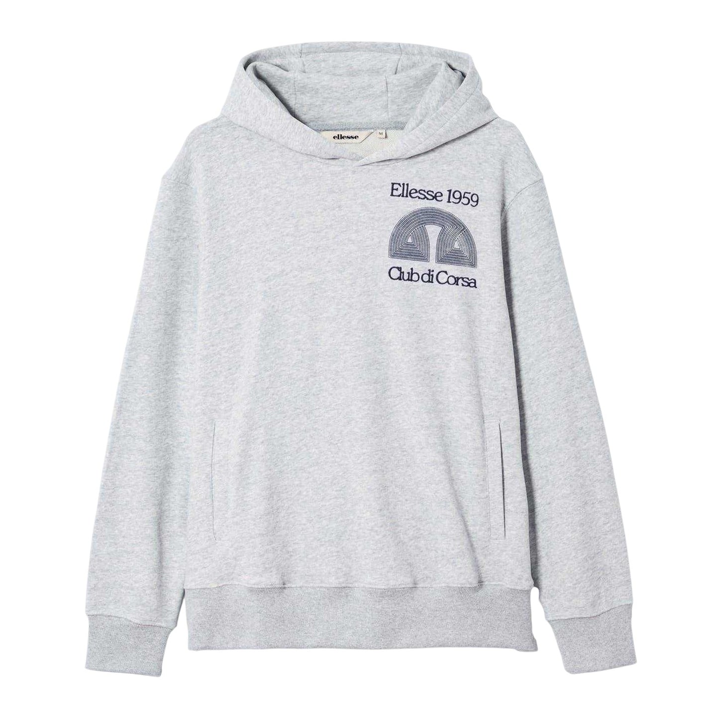 Light Grey Marl Marl - Front - Ellesse Mens Club Di Corsa Hoodie