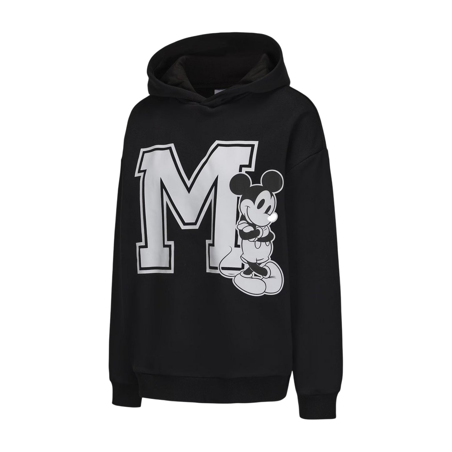 Black - Side - Characters Womens-Ladies Mickey Mouse Oversized Hoodie