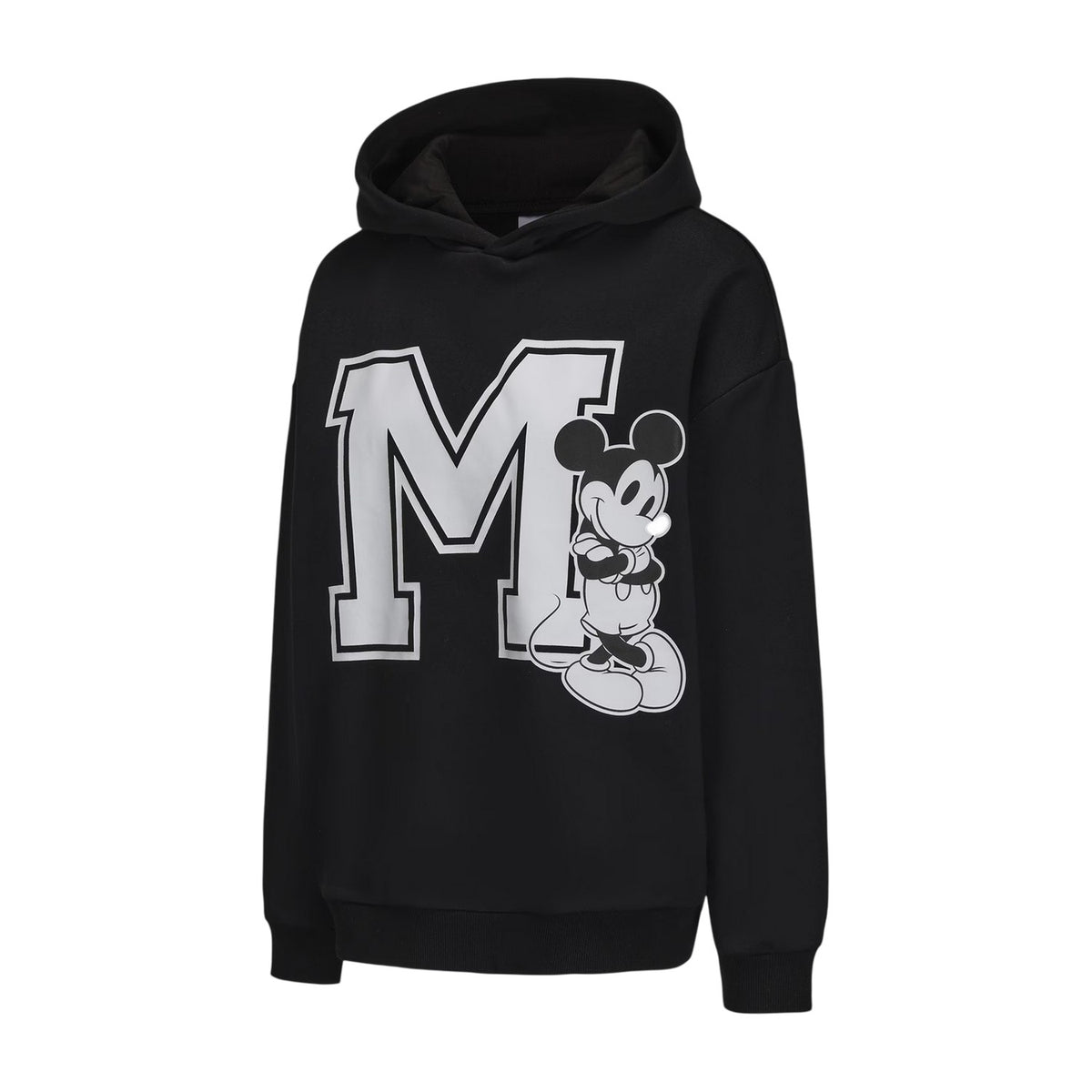 Black - Side - Characters Womens-Ladies Mickey Mouse Oversized Hoodie