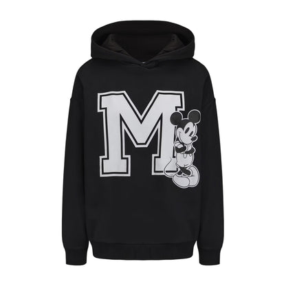 Black - Front - Characters Womens-Ladies Mickey Mouse Oversized Hoodie