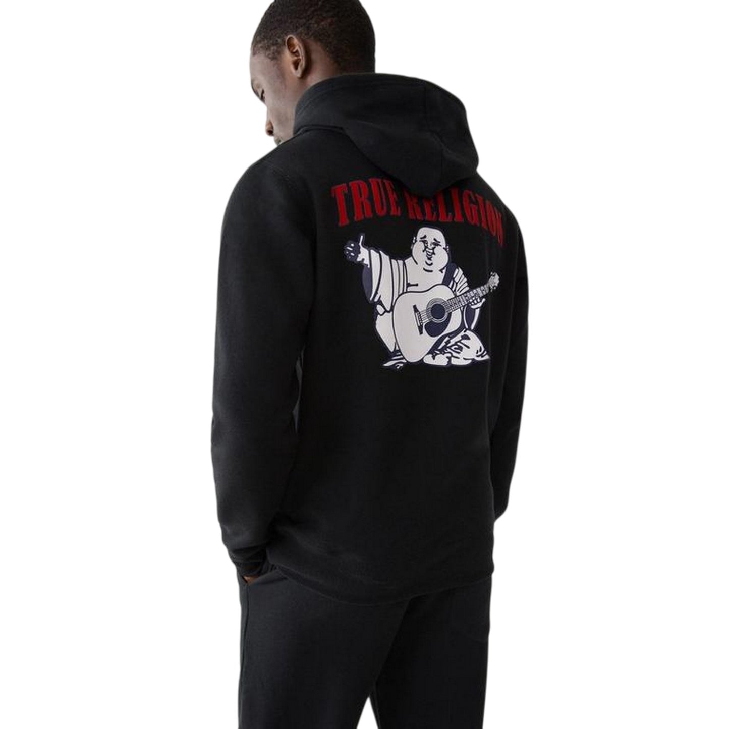 Black - Back - True Religion Mens Pullover Hoodie