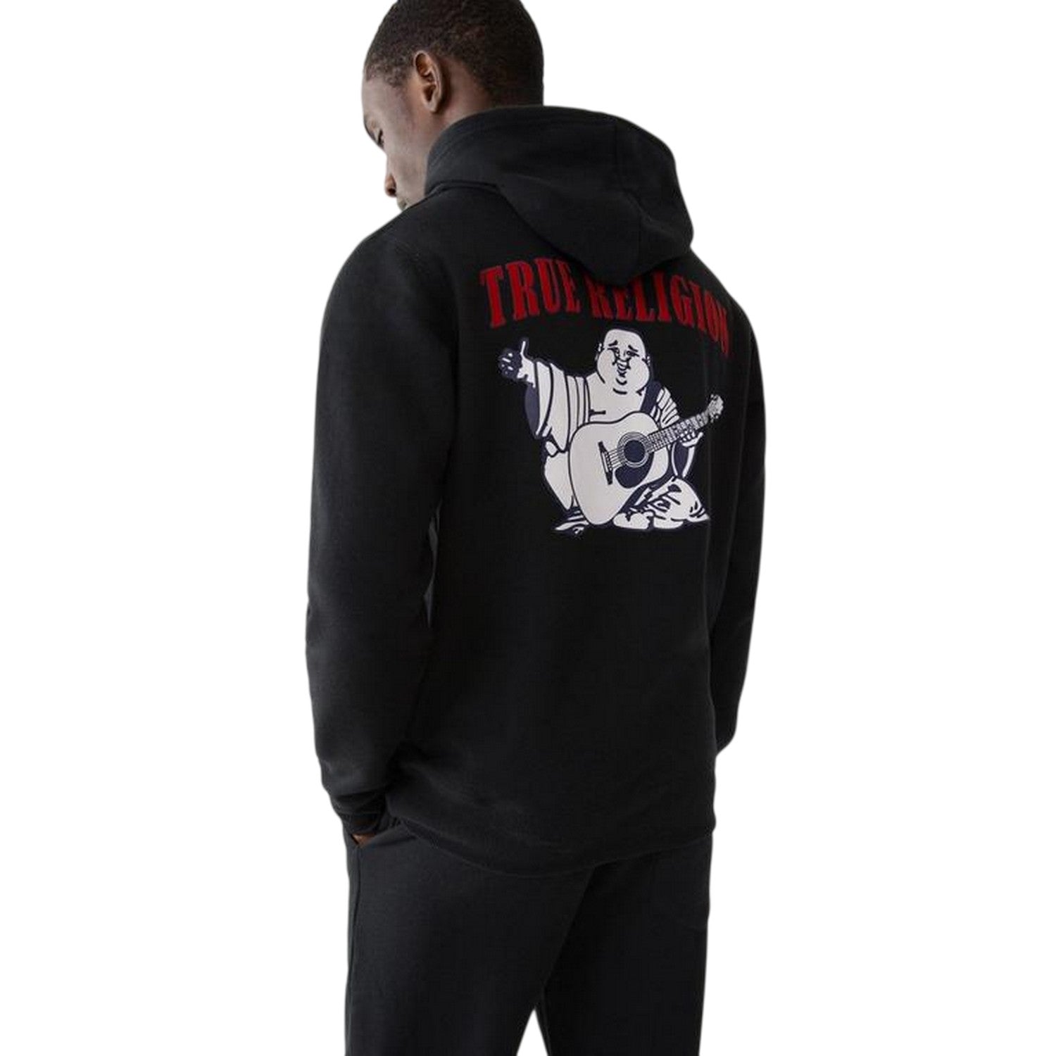 Black - Back - True Religion Mens Pullover Hoodie
