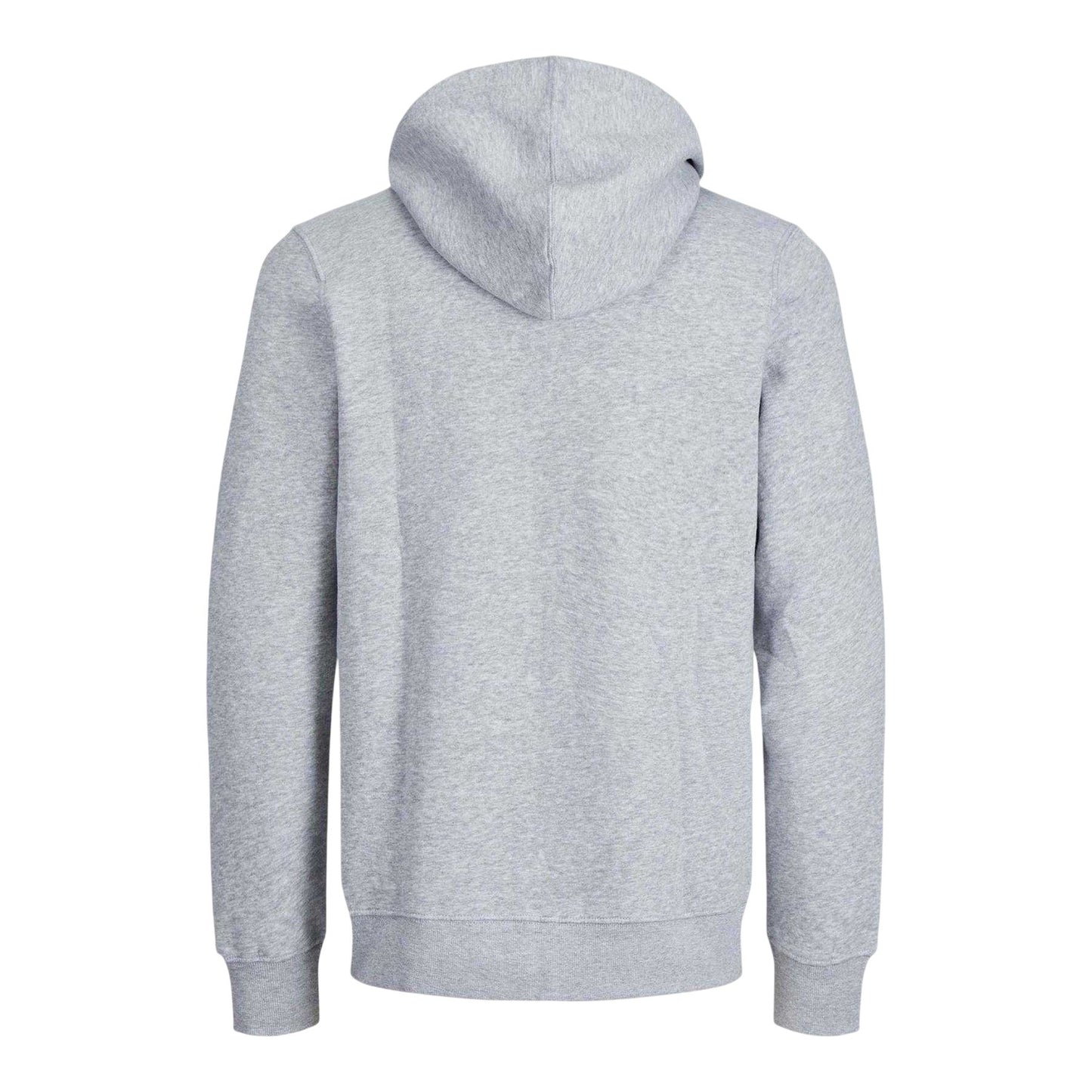 Light Grey Melange - Back - Jack And Jones Mens Bradley Full Zip Hoodie