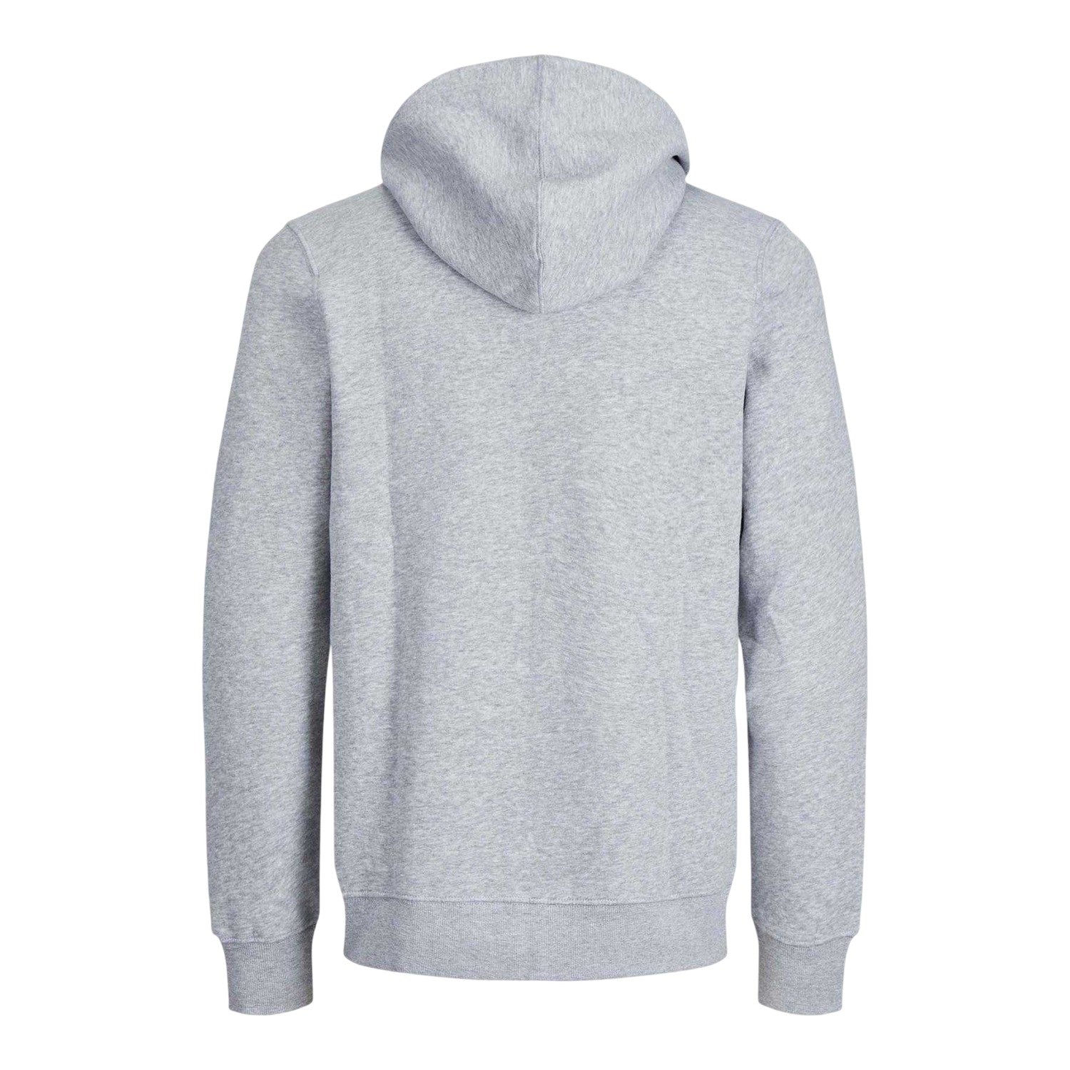 Light Grey Melange - Back - Jack And Jones Mens Bradley Full Zip Hoodie