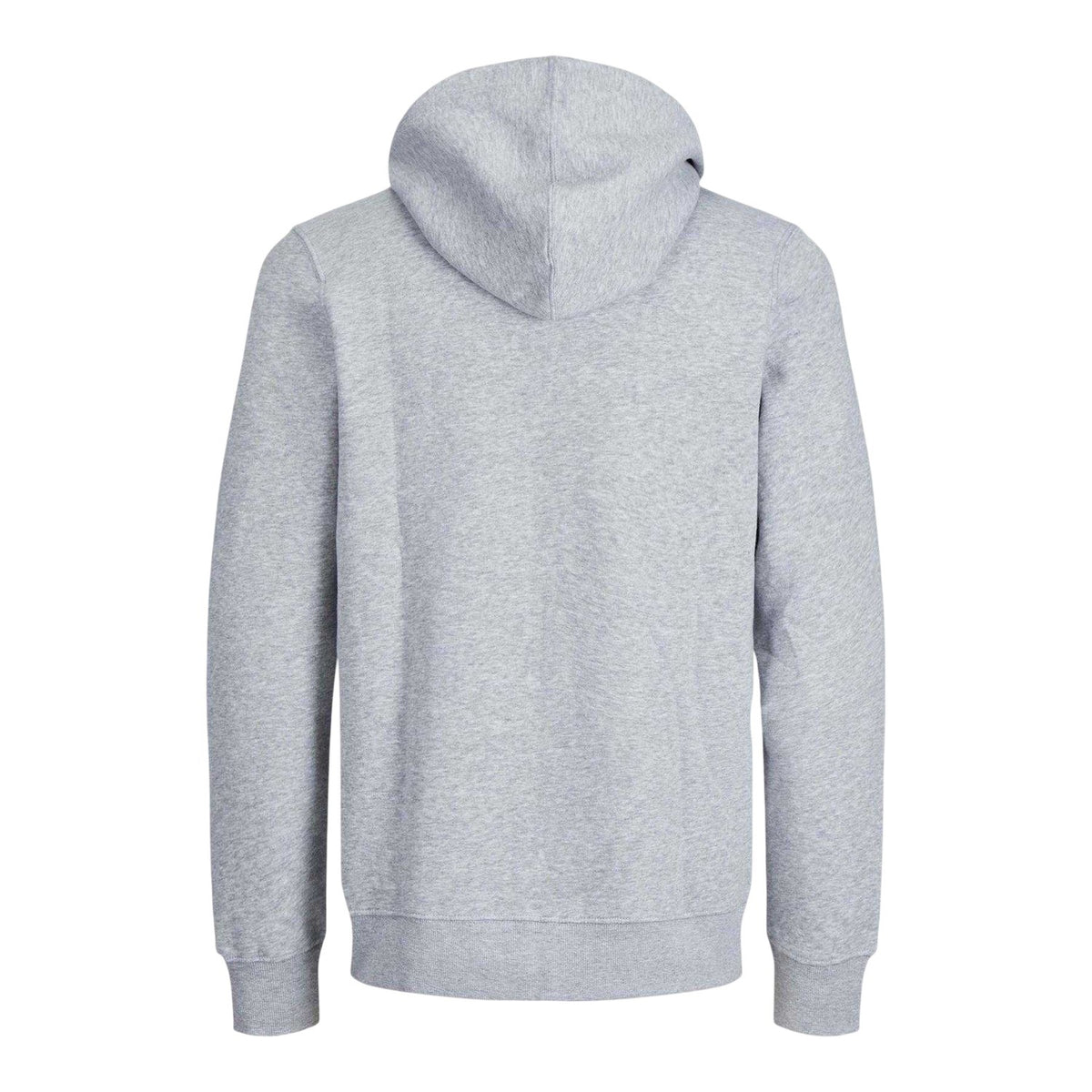 Light Grey Melange - Back - Jack And Jones Mens Bradley Full Zip Hoodie