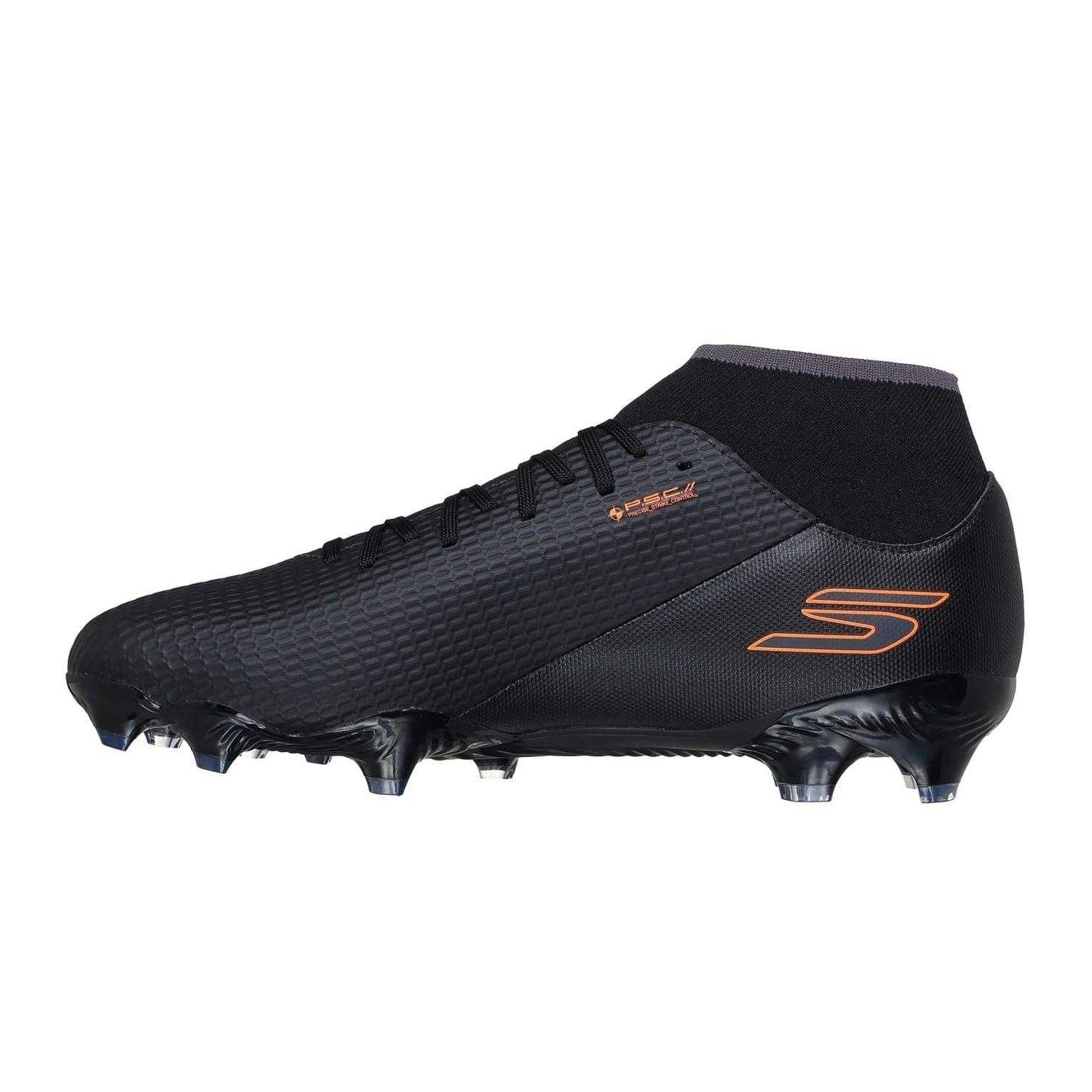 Black-Orange - Back - Skechers Mens SKX_2 Academy Firm Ground Football Boots