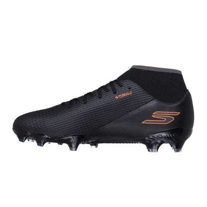 Black-Orange - Back - Skechers Mens SKX_2 Academy Firm Ground Football Boots
