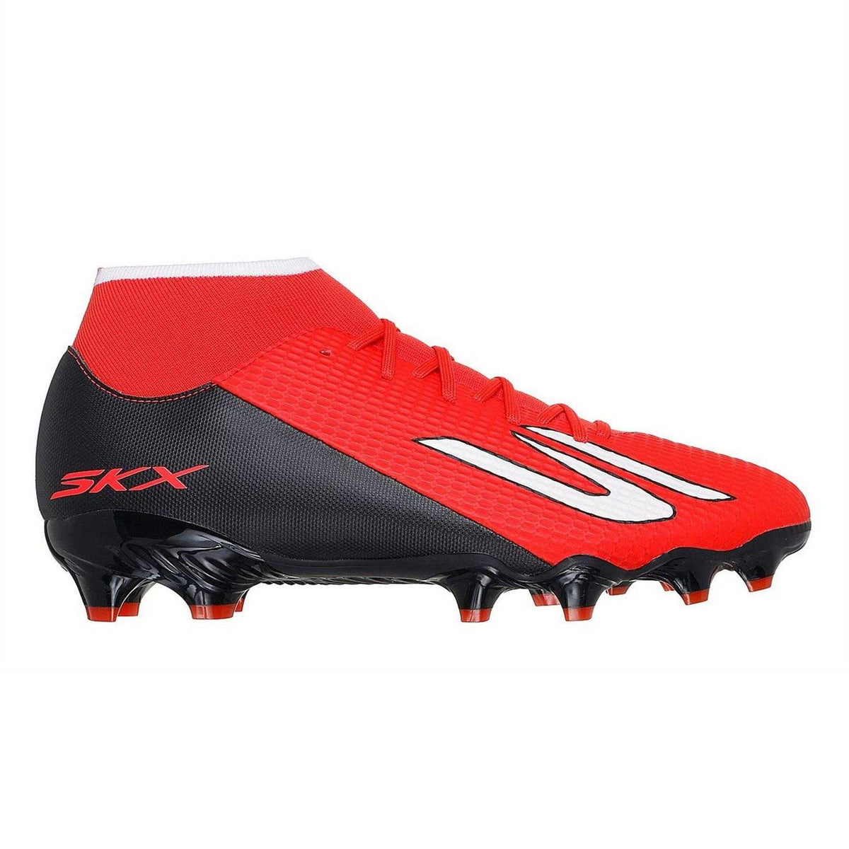 Red-Black - Front - Skechers Mens SKX_2 Academy Firm Ground Football Boots