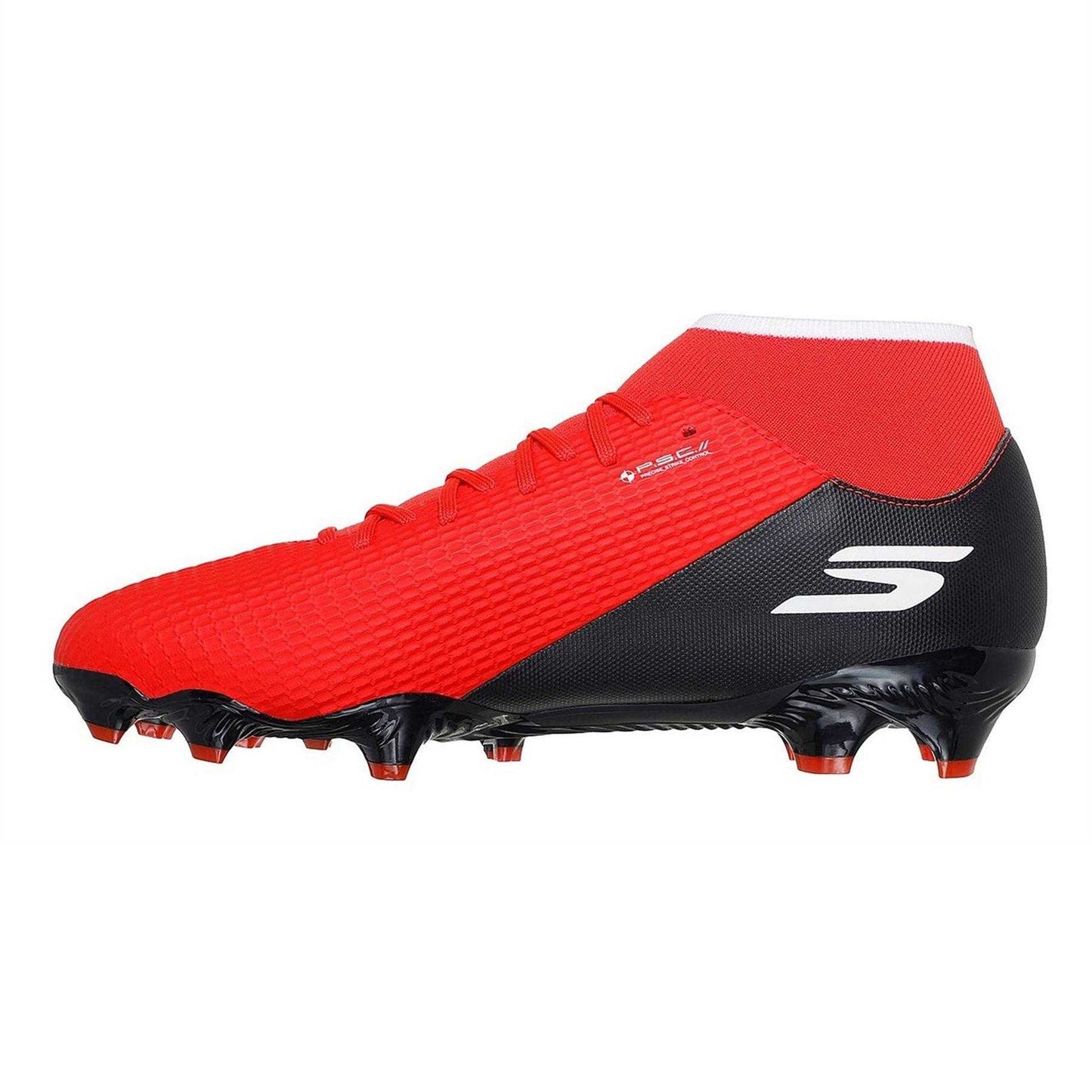 Red-Black - Back - Skechers Mens SKX_2 Academy Firm Ground Football Boots