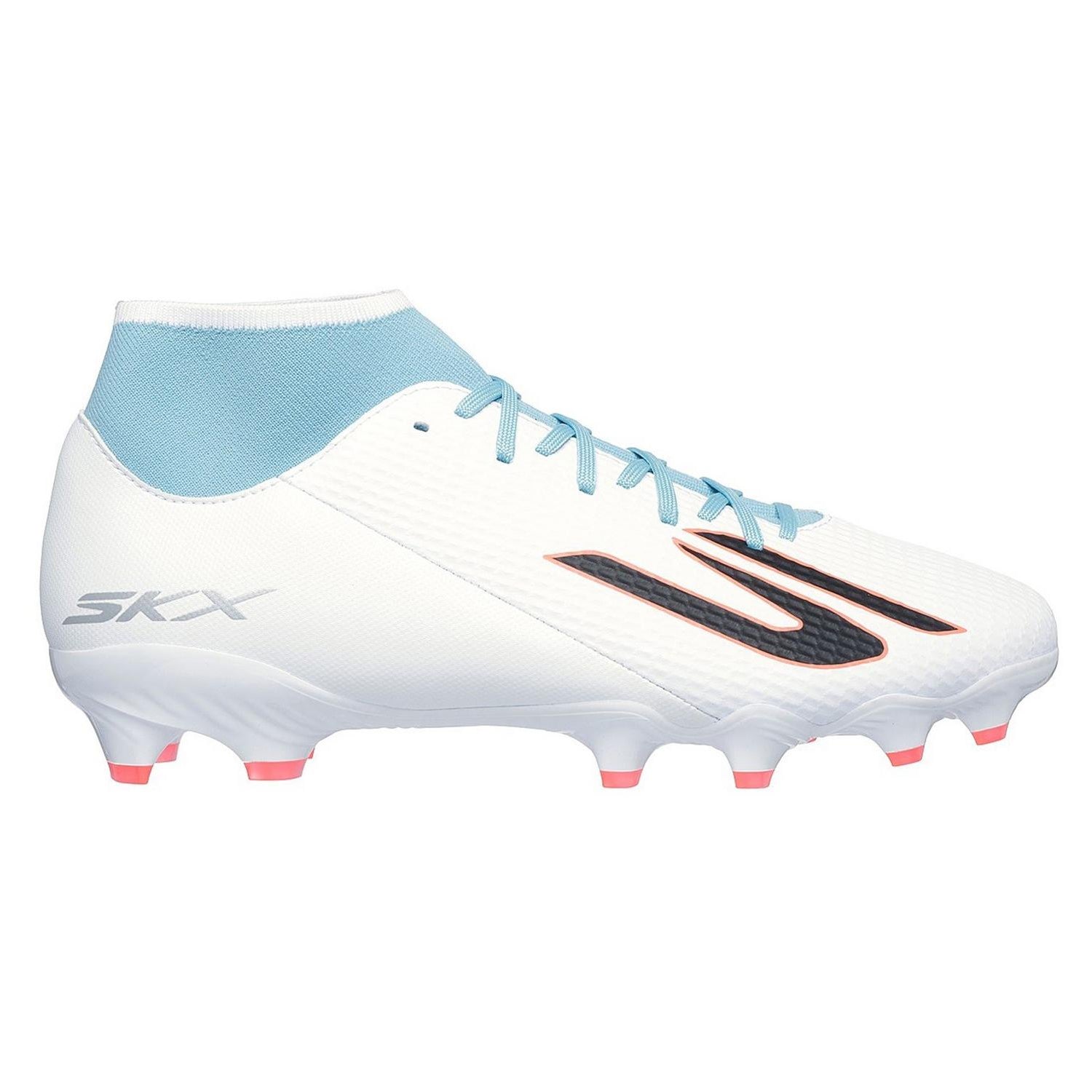 White-Blue - Front - Skechers Mens SKX_2 Academy Firm Ground Football Boots