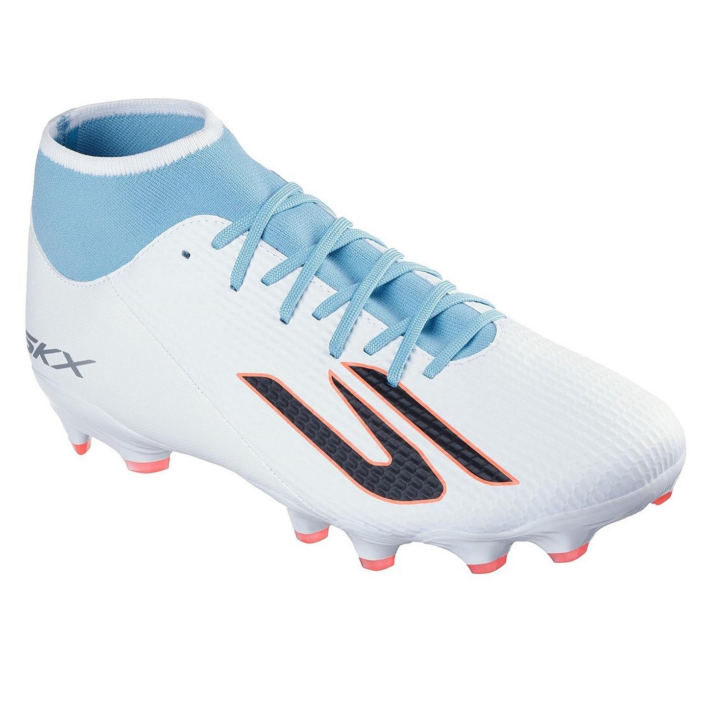 White-Blue - Pack Shot - Skechers Mens SKX_2 Academy Firm Ground Football Boots