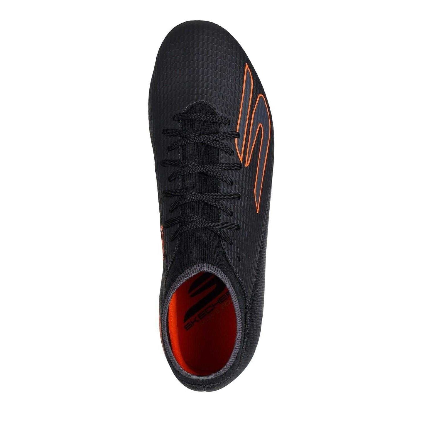 Black-Orange - Side - Skechers Mens SKX_2 Academy Firm Ground Football Boots