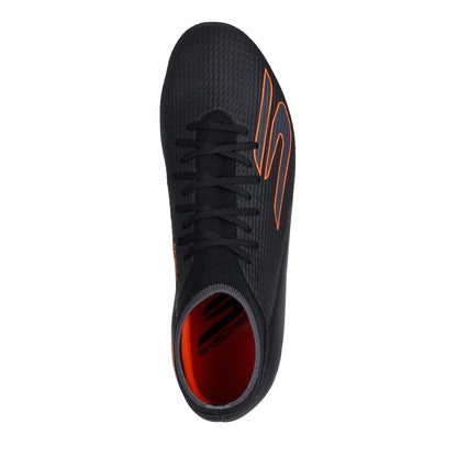 Black-Orange - Side - Skechers Mens SKX_2 Academy Firm Ground Football Boots