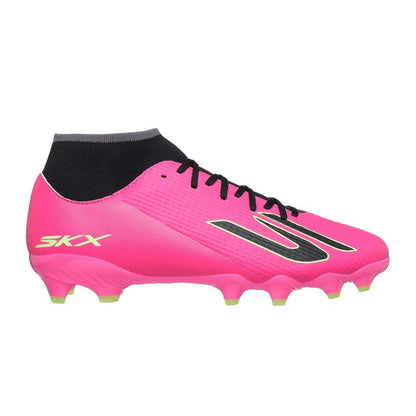 Pink-Black - Front - Skechers Mens SKX_2 Academy Firm Ground Football Boots