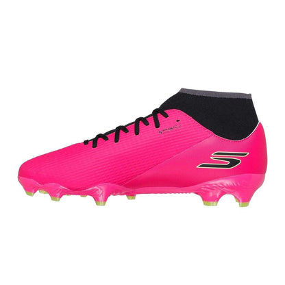 Pink-Black - Back - Skechers Mens SKX_2 Academy Firm Ground Football Boots