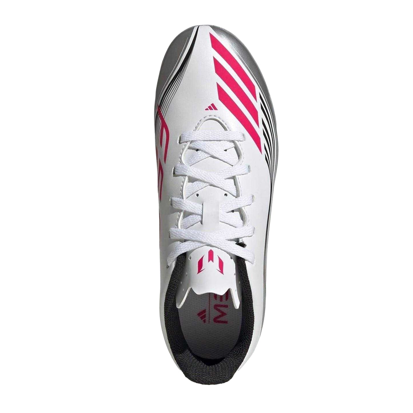 White-Red - Lifestyle - Adidas Childrens-Kids F50 Club Firm Ground Football Boots