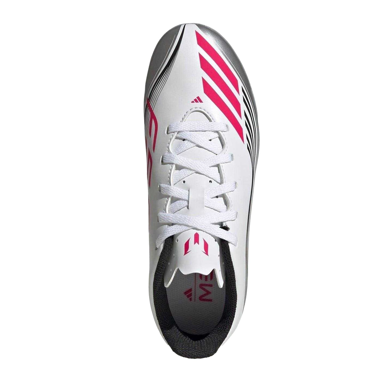 White-Red - Lifestyle - Adidas Childrens-Kids F50 Club Firm Ground Football Boots