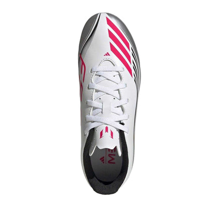 White-Red - Lifestyle - Adidas Childrens-Kids F50 Club Firm Ground Football Boots