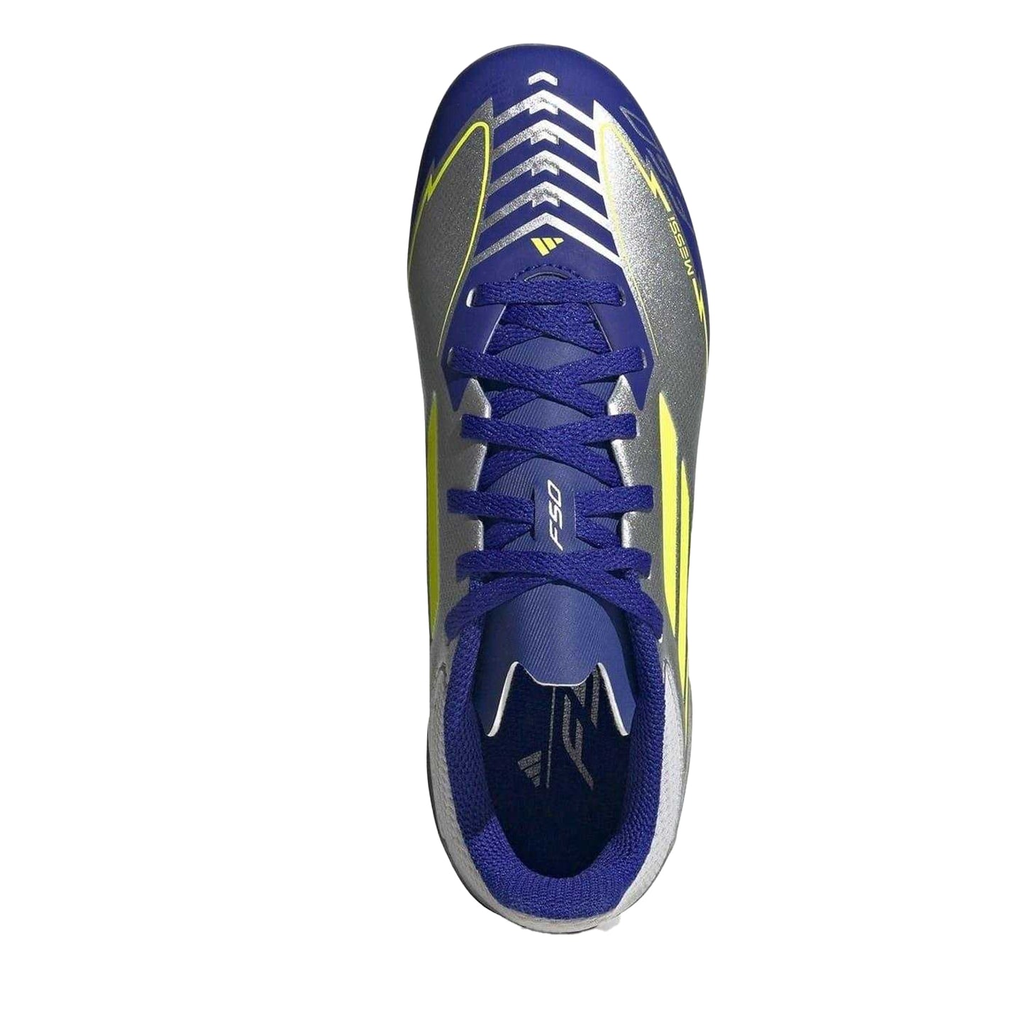 Silver-Blue - Lifestyle - Adidas Childrens-Kids F50 League Firm Ground Football Boots