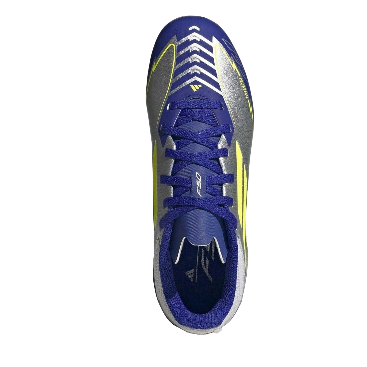Silver-Blue - Lifestyle - Adidas Childrens-Kids F50 League Firm Ground Football Boots