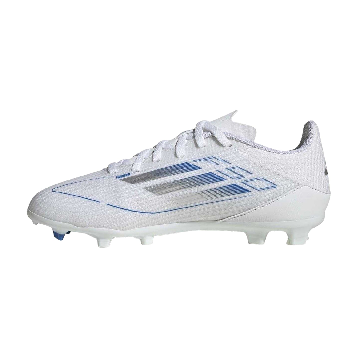 White - Side - Adidas Childrens-Kids F50 League Firm Ground Football Boots