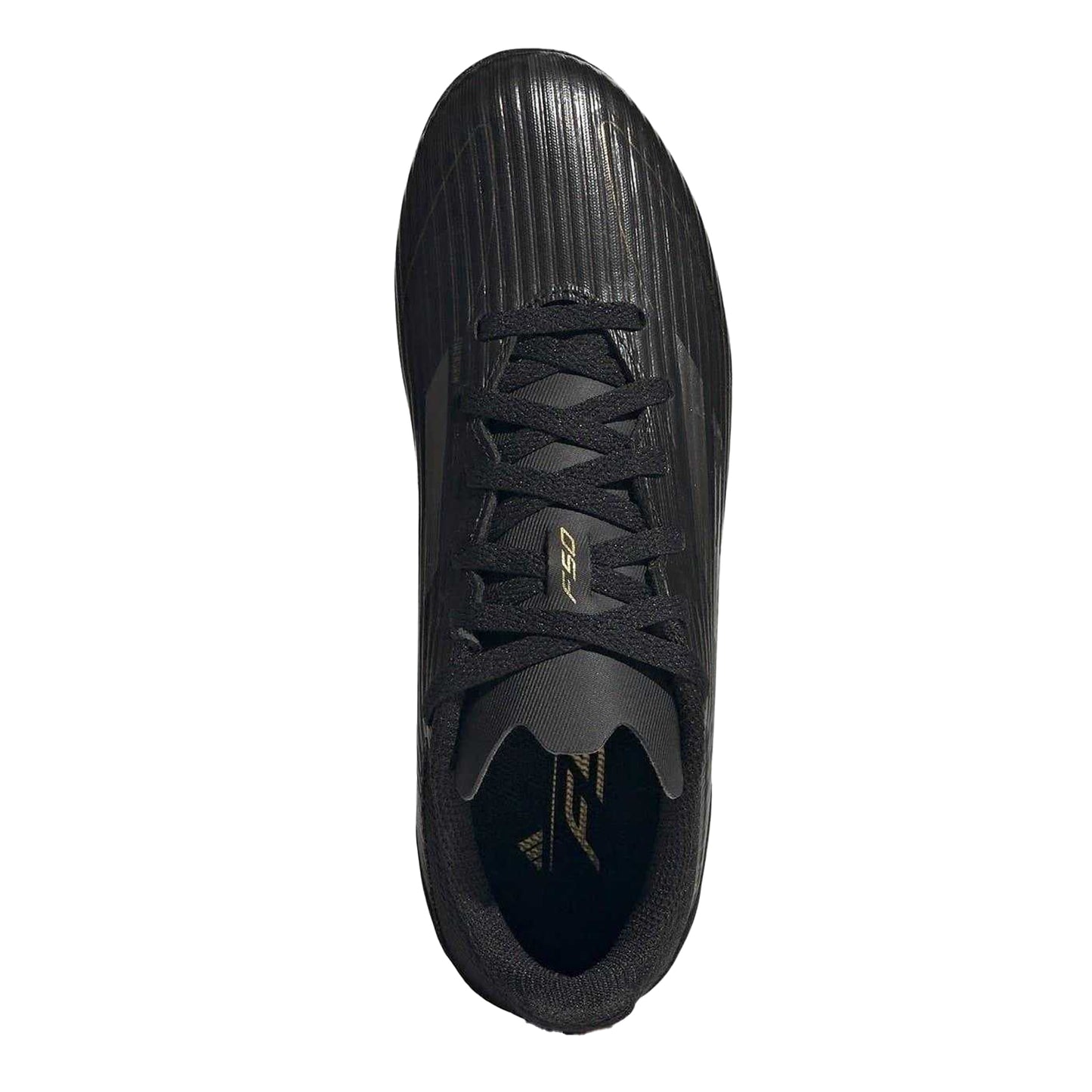 Black-Silver - Side - Adidas Childrens-Kids F50 League Firm Ground Football Boots