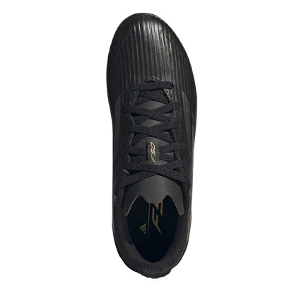 Black-Silver - Side - Adidas Childrens-Kids F50 League Firm Ground Football Boots