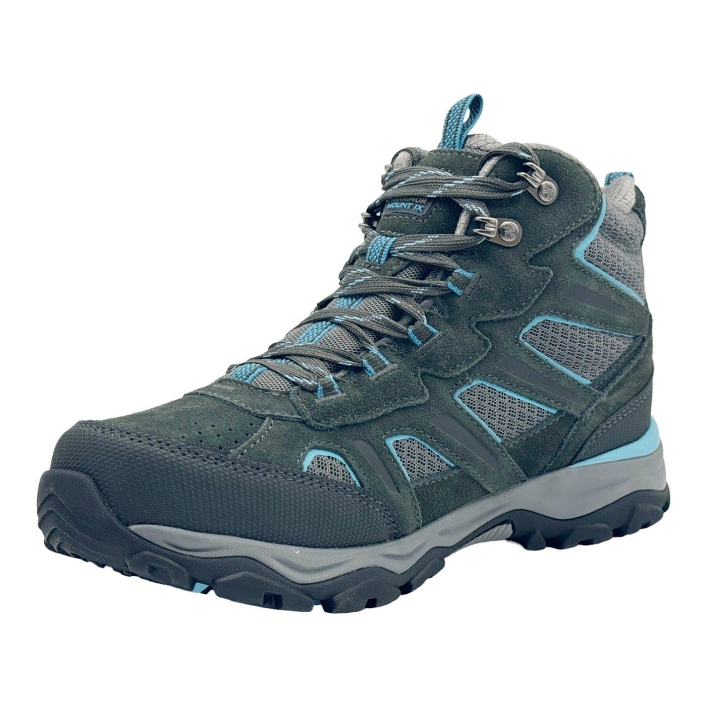 Grey-Blue - Side - Karrimor Womens-Ladies Mount Suede Waterproof Walking Boots