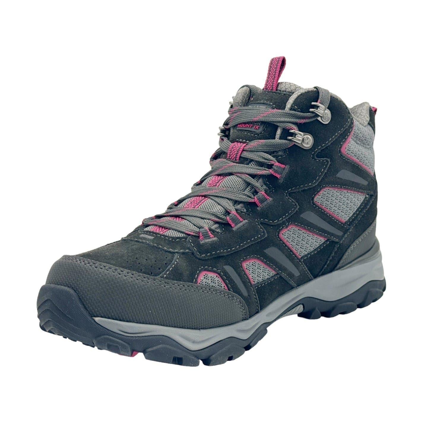 Black-Pink - Side - Karrimor Womens-Ladies Mount Suede Waterproof Walking Boots