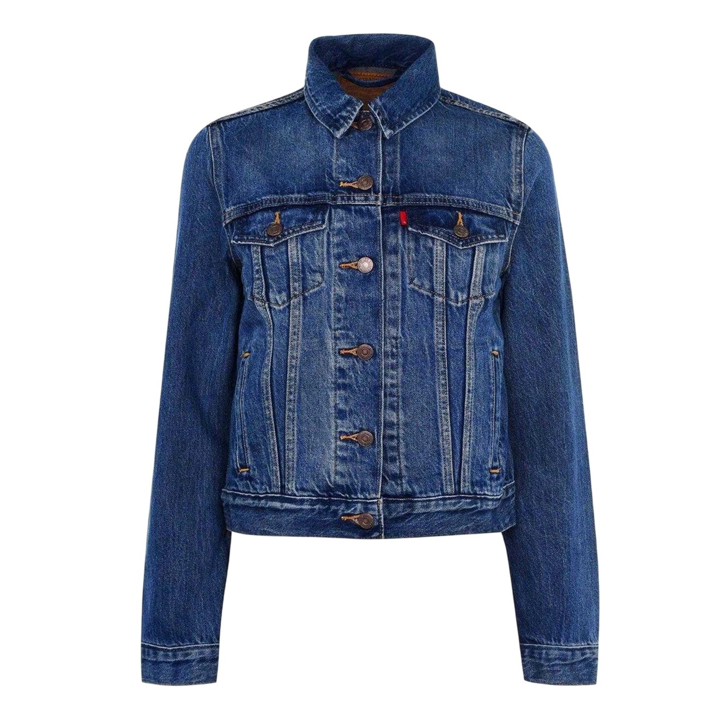 Navy - Front - Levis Womens-Ladies Ex Boyfriend Trucker Jacket