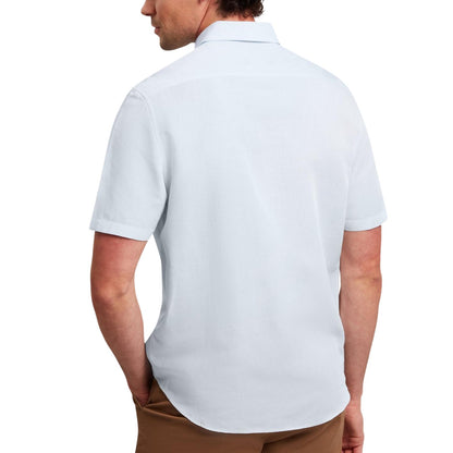 Light Blue - Back - Ted Baker Mens Baker Regular Short-Sleeved Shirt