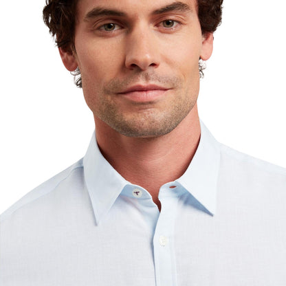 Light Blue - Side - Ted Baker Mens Baker Regular Short-Sleeved Shirt
