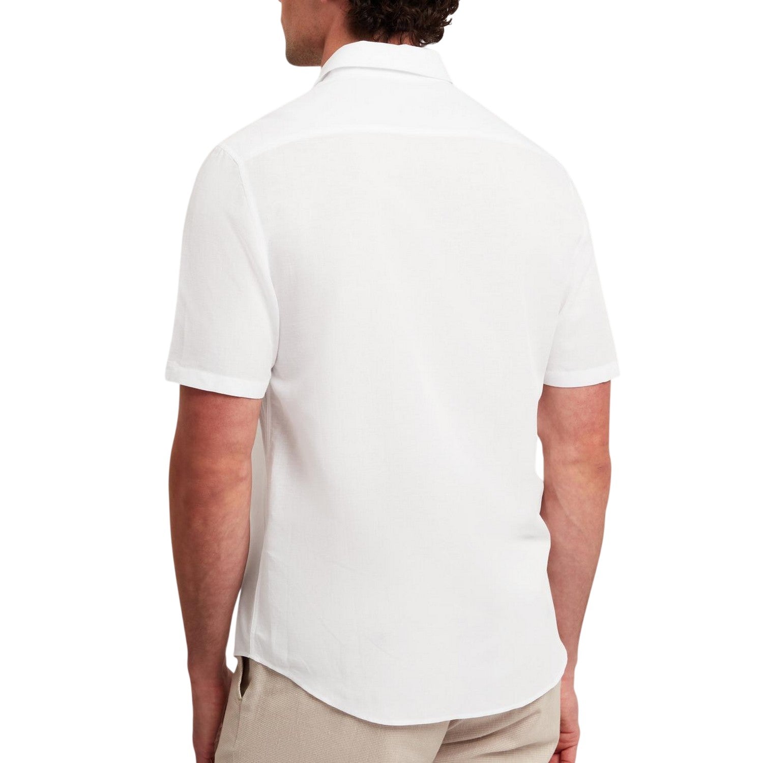 White - Back - Ted Baker Mens Baker Regular Short-Sleeved Shirt