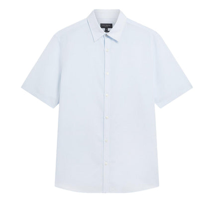 Light Blue - Front - Ted Baker Mens Baker Regular Short-Sleeved Shirt