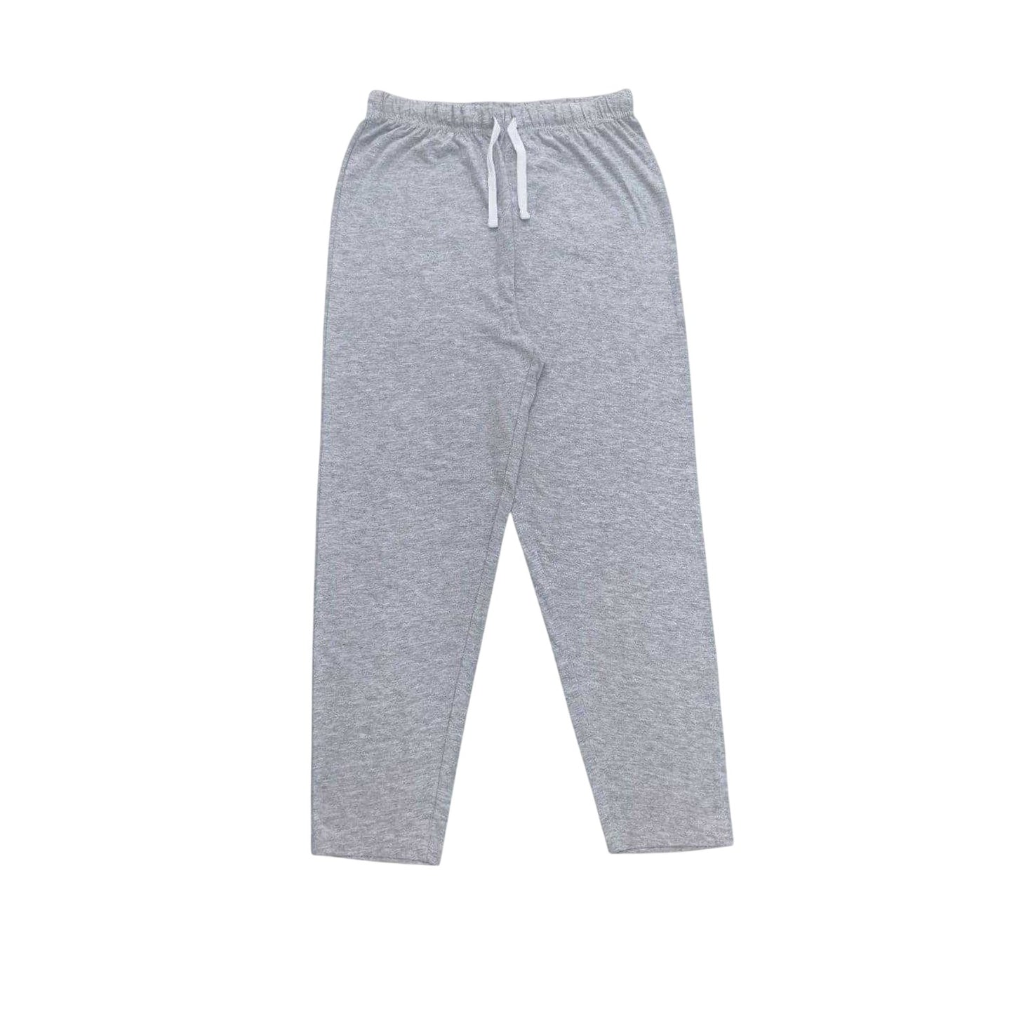 Grey - Side - Linea Childrens-Kids Blank Crew Neck Long Pyjama Set