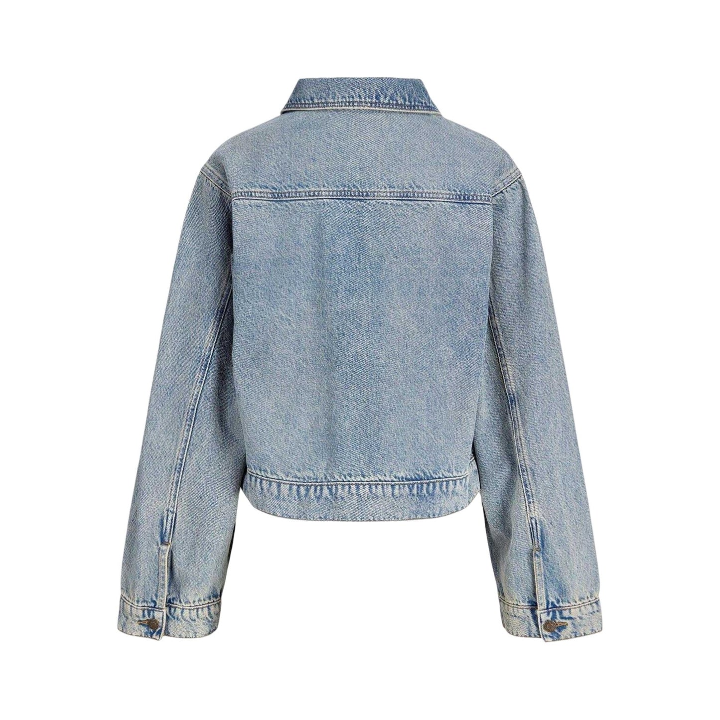 Light Blue Stone Wash - Back - JJXX Womens-Ladies Norma Long-Sleeved Denim Jacket
