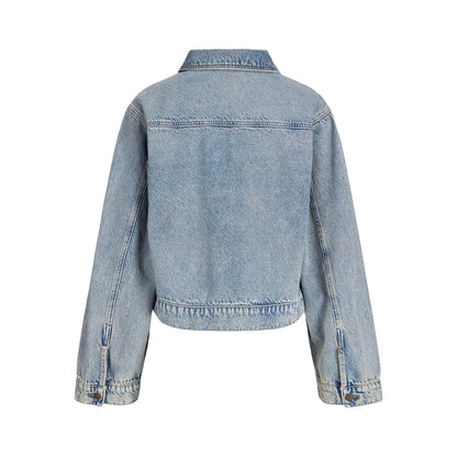 Light Blue Stone Wash - Back - JJXX Womens-Ladies Norma Long-Sleeved Denim Jacket