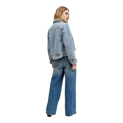 Light Blue Stone Wash - Pack Shot - JJXX Womens-Ladies Norma Long-Sleeved Denim Jacket