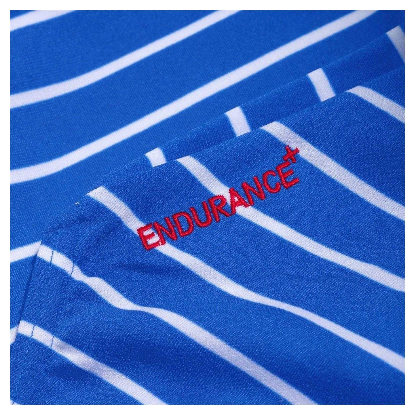 Blue-White - Side - Speedo Womens-Ladies Medalist Horizontal Stripe One Piece Swimsuit