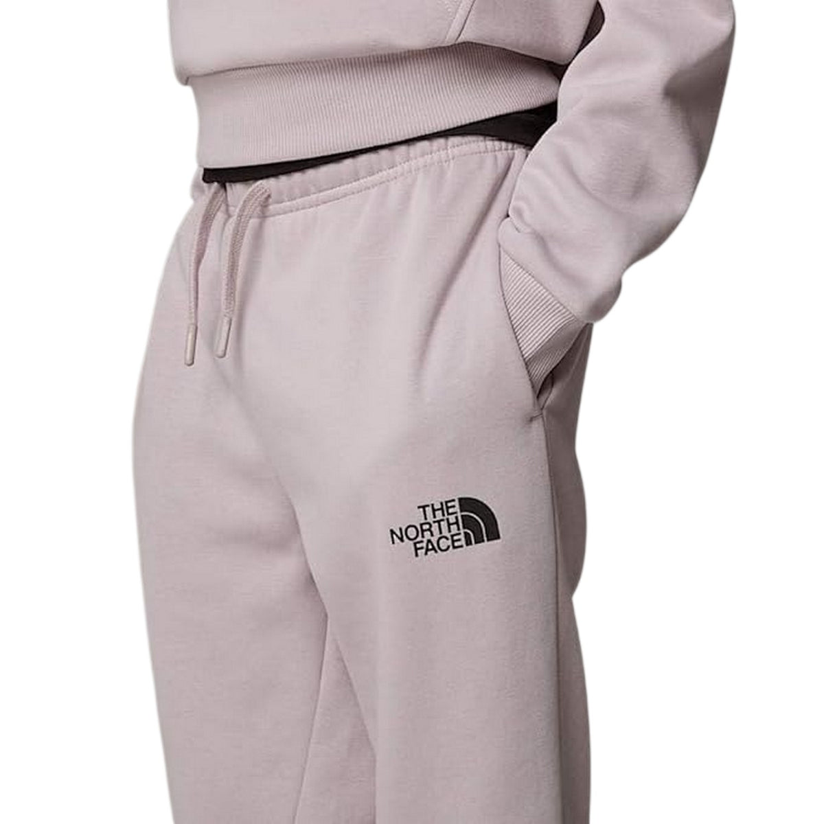 Grey - Side - The North Face Boys Fleece Tapered Jogging Bottoms