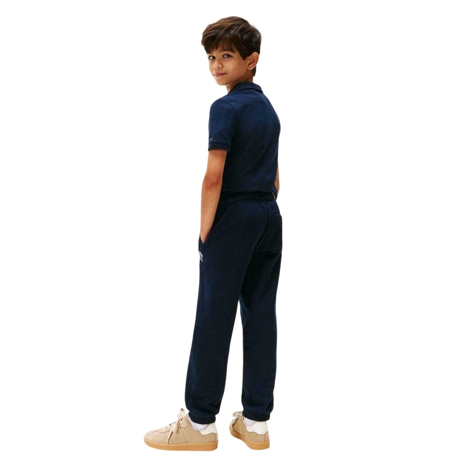 Navy - Back - Tommy Hilfiger Childrens-Kids Varsity Jogging Bottoms