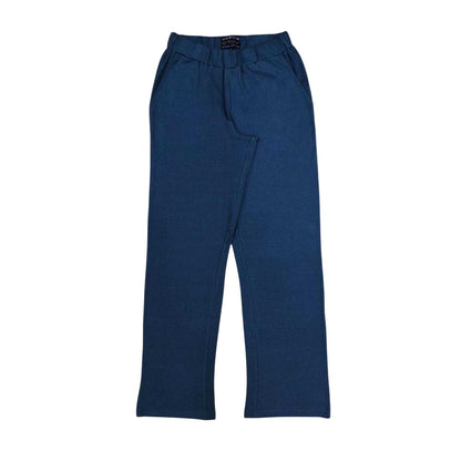 Blue - Side - Howick Mens Plain 3 Button Placket Loungewear Set