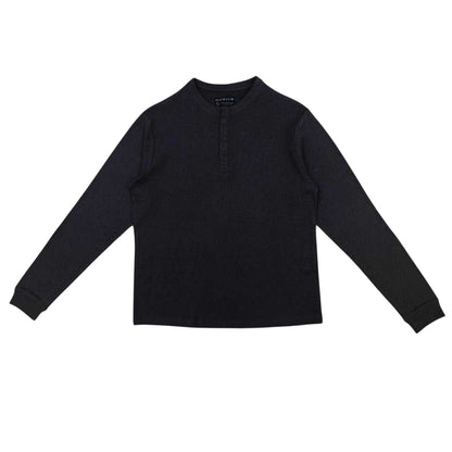 Charcoal - Front - Howick Mens Plain 3 Button Placket Loungewear Set