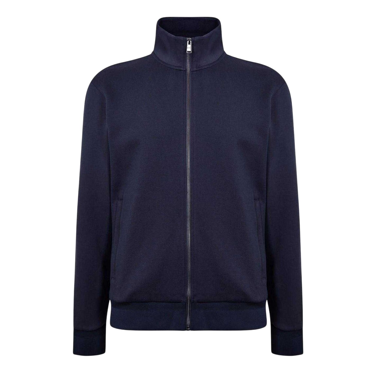 Dark Blue - Front - Boss Mens Casual Full Zip Hoodie
