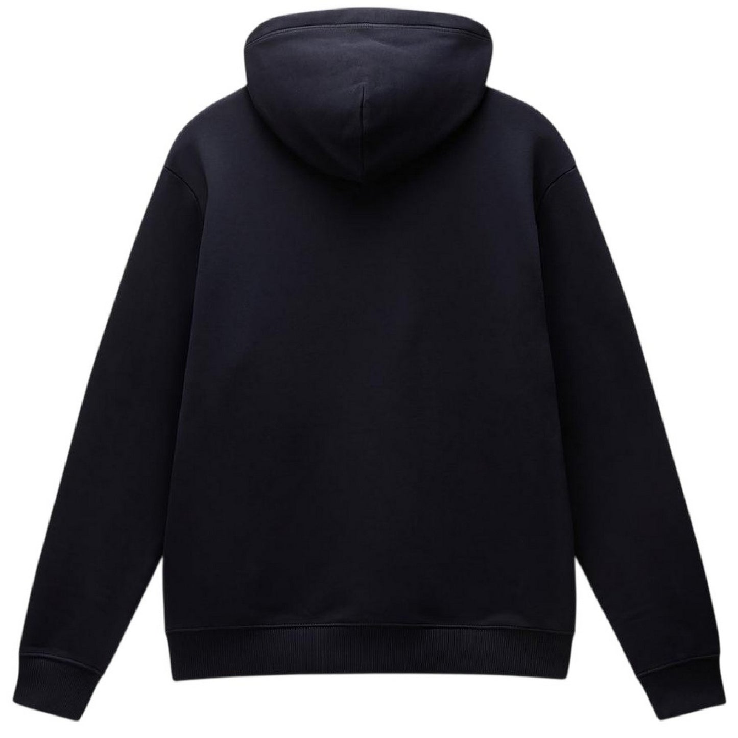 Black - Back - Napapijri Mens Box Logo Cotton Loose Fit Hoodie