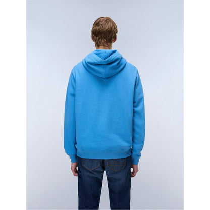 Blue - Lifestyle - Napapijri Mens Box Logo Cotton Loose Fit Hoodie